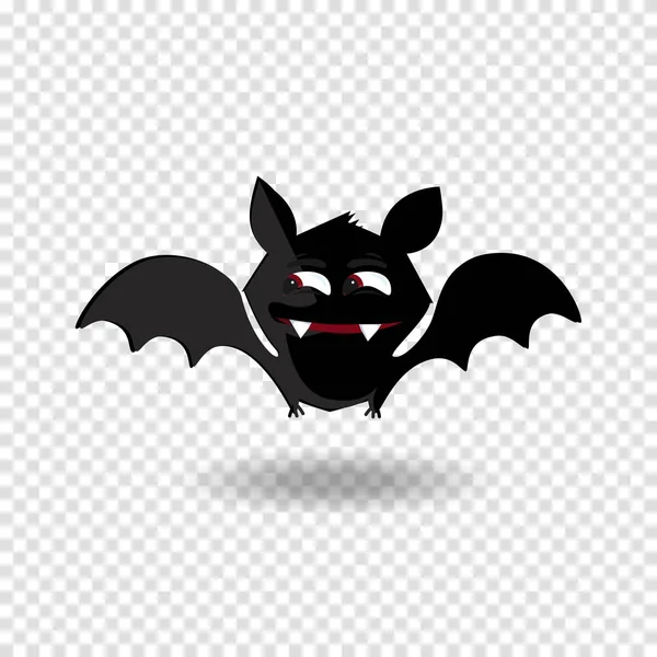 Halloween Clip Art Karaktär Glada Flittermouse För Barn Part Holiday — Stock vektor