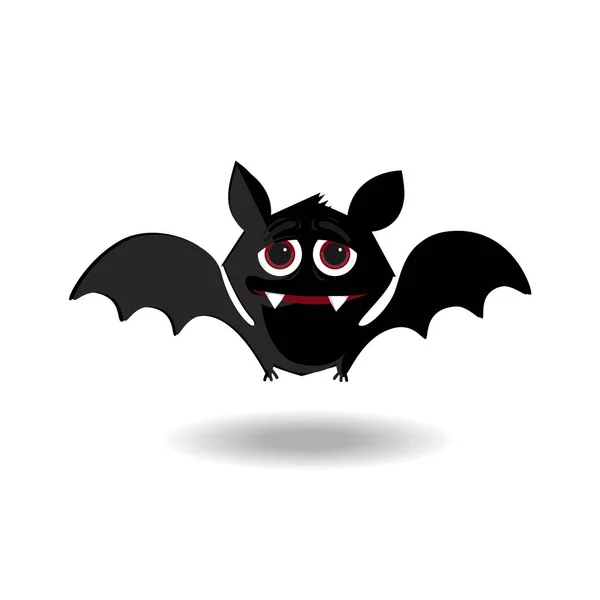 Halloween Clip Art Charakter Der Glücklichen Flittermaus Für Kinder Party — Stockvektor