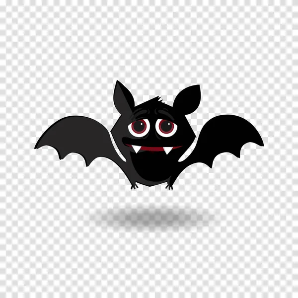 Halloween Clip Art Karakter Boldog Flittermouse Gyerekek Fél Üdvözlőlap Ünnep — Stock Vector