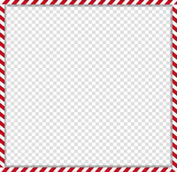 Noel, yeni yıl kare kamışı fotoğraf çerçevesi şeffaf arka plan üzerinde izole kırmızı ve beyaz çizgili lolipop şeker desenli. Holiday xmas sınır. Vektör çizim, scrapbooking şablonu.
