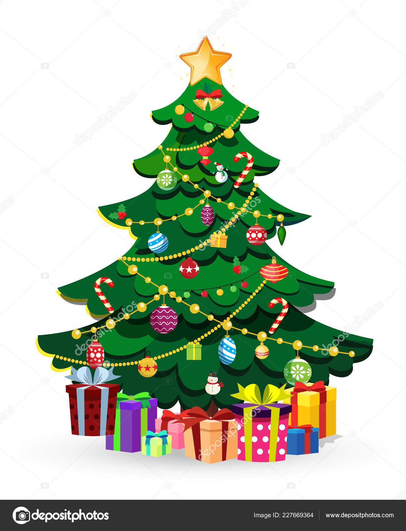 Lindo Abeto Navidad Decorado Con Dibujos Animados Con Muchos Regalos vector, gráfico vectorial © Katarepsius imagen #227669364 Lindo Abeto Navidad Decorado Con Dibujos Animados Con Muchos Regalos vector, gráfico vectorial © Katarepsius imagen #227669364