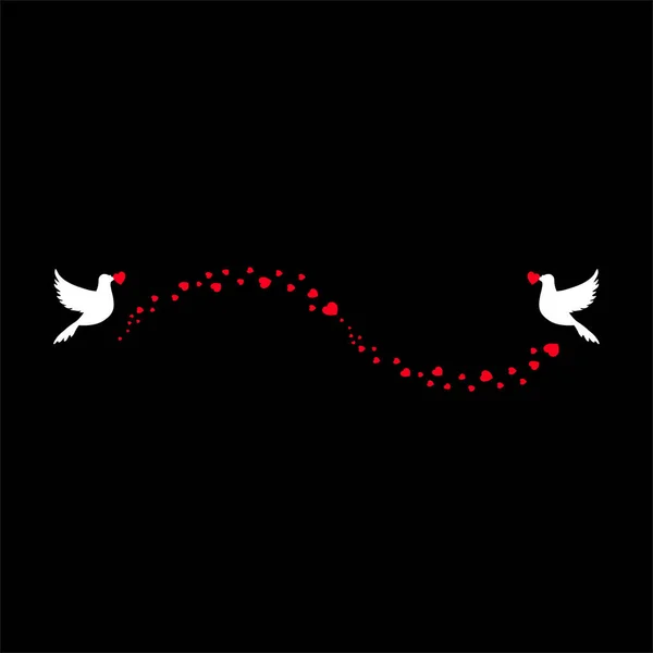 Elegante Romantische Liebeshochzeit Valentine Illustration Von Herz Konfettiregen Und Fliegenden — Stockvektor
