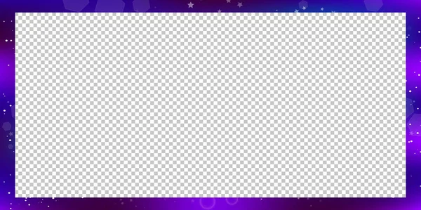 Vektor Fantastische Galaxie Rechteck Rand Isoliert Auf Transparentem Hintergrund Mit — Stockvektor
