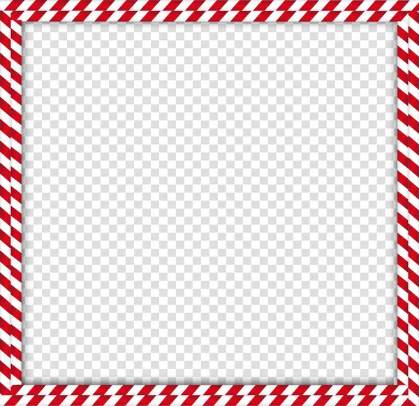 Boże Narodzenie Nowy Rok Kwadratowe Podwójne Candy Cane Photo Frame — Wektor stockowy