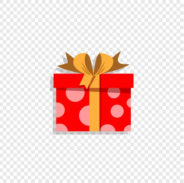 Confezione Regalo Incartata Rossa Isolata Vendita Shopping Compleanno Natale Capodanno — Vettoriale Stock
