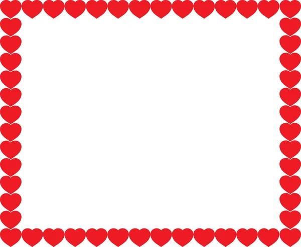 Sevimli Kırmızı Çizgi Kalpleri Ile Metin Veya Görüntü Izole Üzerinde — Stok fotoğraf