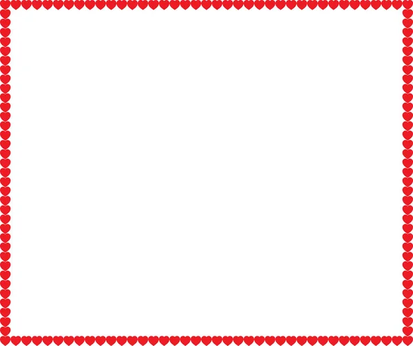 Pełnoklatkowy Granicy Kreskówki Czerwone Serca Wpisanie Tekstu Lub Obrazu Białym — Zdjęcie stockowe