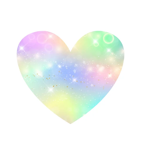 Unicorn Rainbow Mesh Heart Icon Kawaii Universe Clip Art Princess — Stock Photo, Image