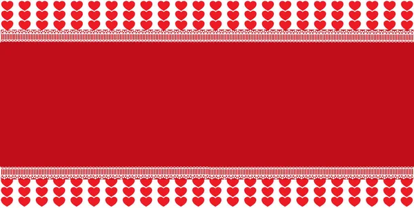 Festive Template Space Text Red White Hearts Background Ramed Lace — Stock Photo, Image