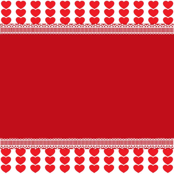 레이스 줄무늬와 빨간색과 배경에 텍스트 공간을 템플릿 요소를 디자인 테두리 — 스톡 사진