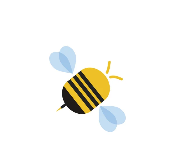 Latające Pszczoły Kreskówka Białym Tle Clipartów Ilustracja Logo Ikony Dla — Zdjęcie stockowe