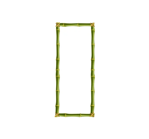 Alfabeto Bambu Vetorial Carta Maiúscula Feita Bastões Bambu Verde Realista —  Vetores de Stock