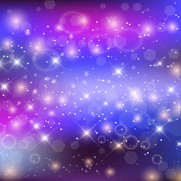 Νεράιδα Νύχτα Φόντο Πλέγμα Ουράνιο Τόξο Μοντέρνο Σύμπαν Banner Πριγκίπισσα — Διανυσματικό Αρχείο