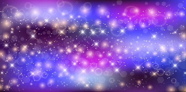神奇的银河矩形背景 模糊的发光圈与流动和液体的概念 紫色霓虹灯魔术横幅 夜间星空壁纸 神奇的光效果 广告牌 — 图库矢量图片