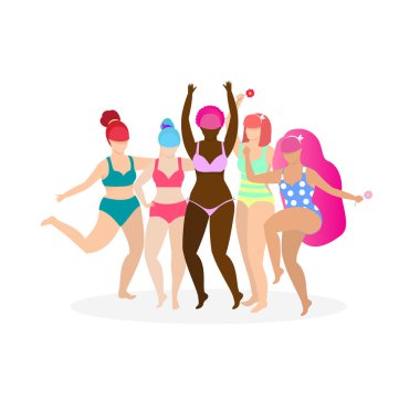 Çok ırklı kızlar sarılma ve beyaz sevinirler