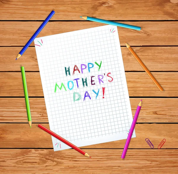 Feliz Dia das Mães Tipografia Citação, Cartão —  Vetores de Stock