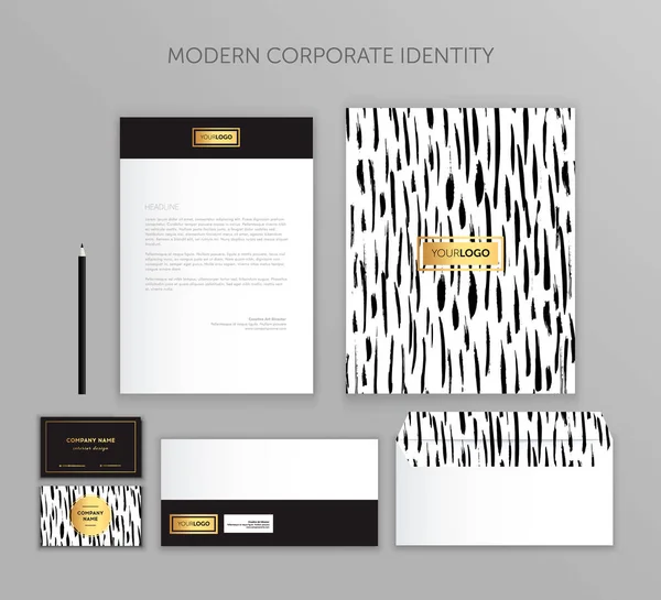 Corporate Identity Business gesetzt. modernes Design von Schreibwaren-Vorlagen. Dokumentation für Unternehmen. — Stockvektor