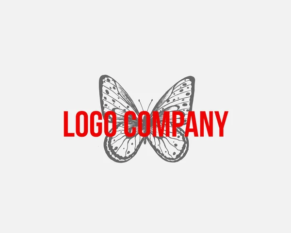 Modèle de logo papillon. Illustration vectorielle.Logo papillon élégant pour les entreprises féminines . — Image vectorielle