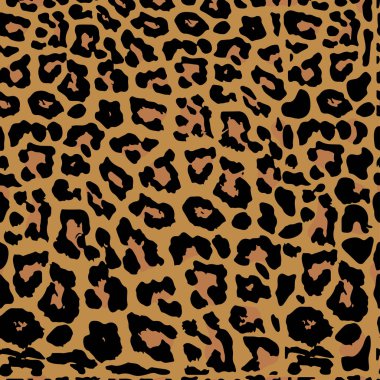 Sorunsuz leopar baskı. Vektör desen, doku, arka plan. Leopar seamless modeli hayvan yazdırma