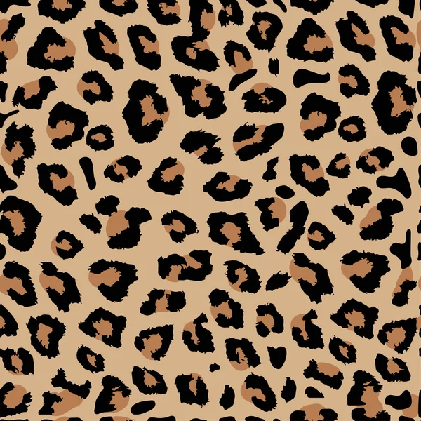 Sömlös Leopardmönster Vektor Mönster Konsistens Bakgrund Sömlös Leopardmönster Animal Print — Stock vektor