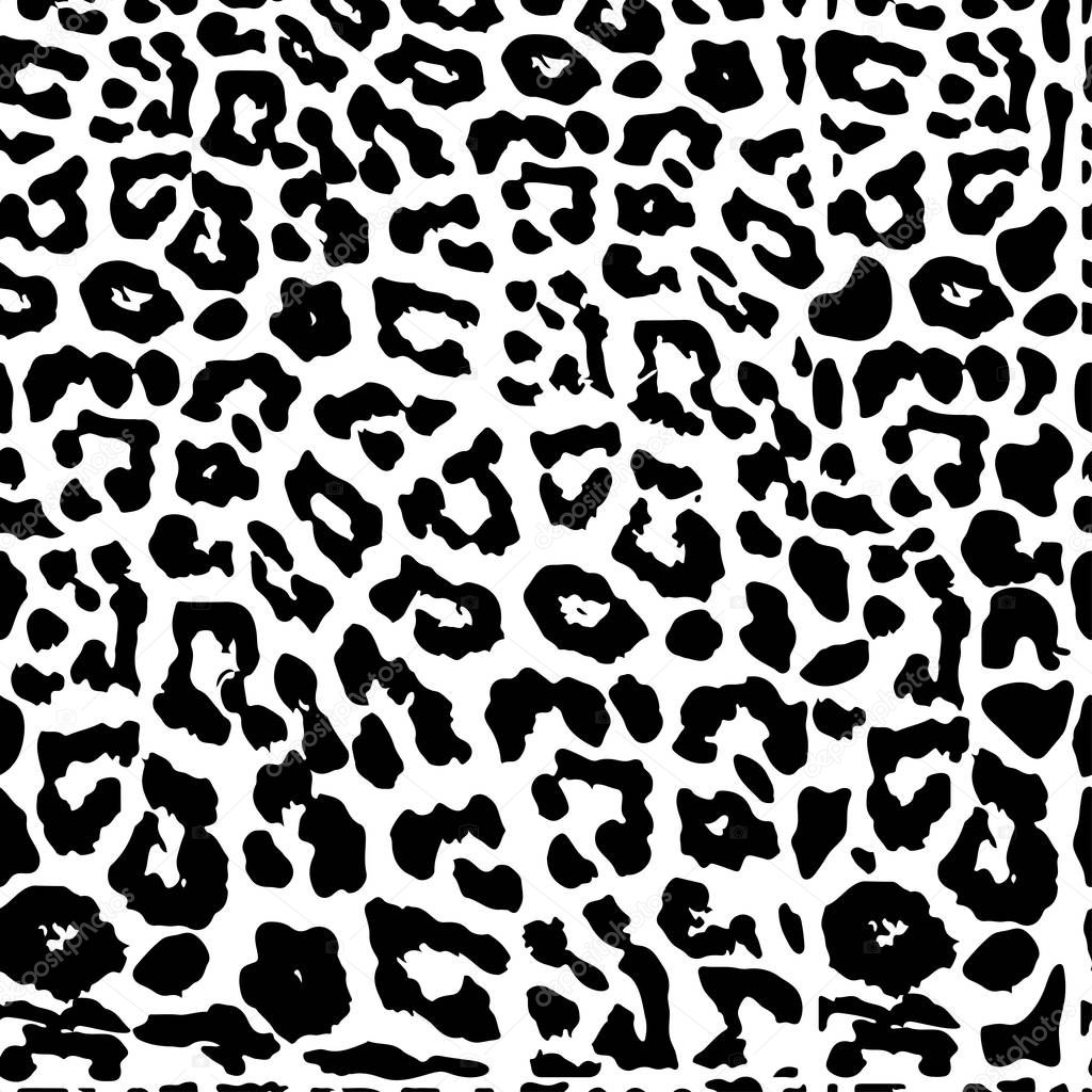 Seamless leopard print. Vector pattern, texture, background. Leopard seamless pattern Animal print