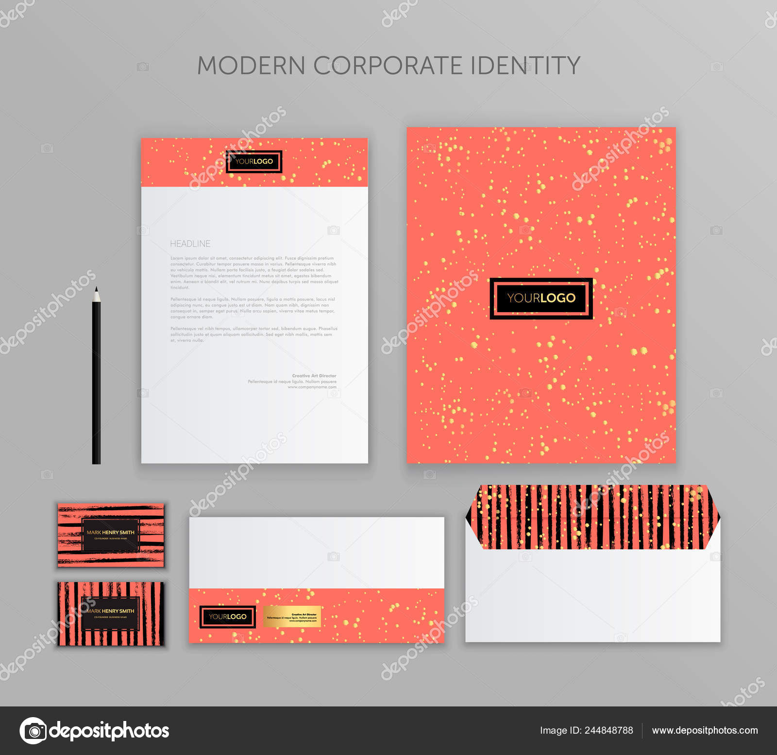 Download Corporate Identity Template Corporate Identity Design Stationery Mockup Vector Megapack Stock Vector C Mila1717 244848788 Yellowimages Mockups