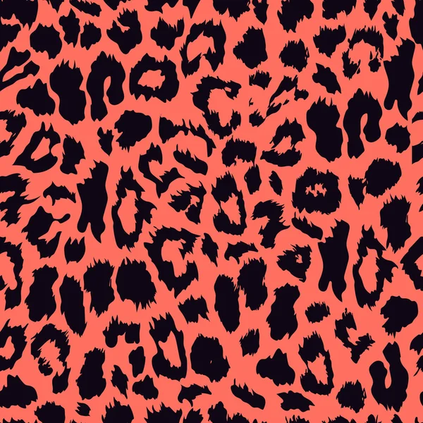 Estampado Leopardo Dorado Sin Costuras Paleta Tendencias Color Color Coral — Vector de stock