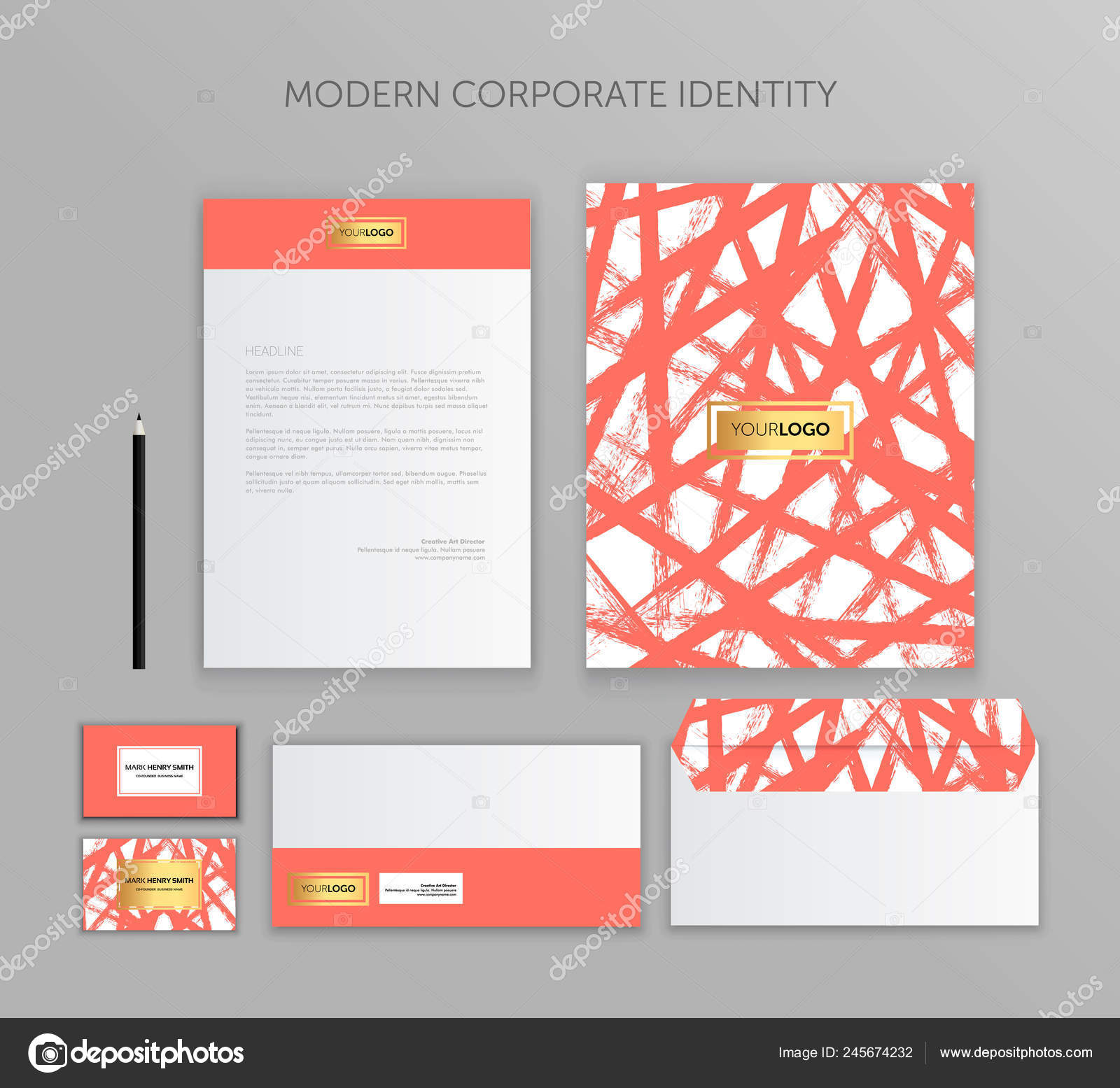 Download Corporate Identity Template Corporate Identity Design Stationery Mockup Vector Megapack Stock Vector C Mila1717 245674232 Yellowimages Mockups