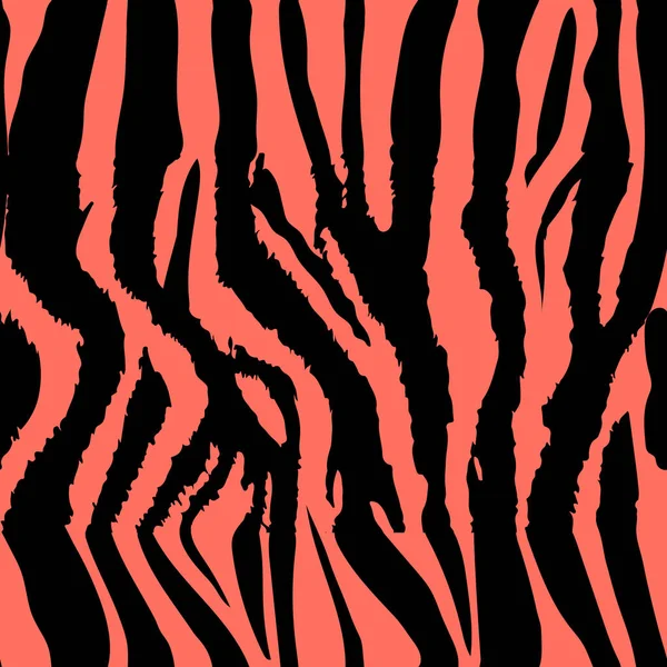 Tygr Zebra Texturu Pozadí Abstraktní Oranžová Černá Pozadí Vzorek Textury — Stockový vektor