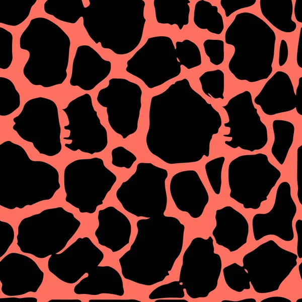 Sömlös Guld Leopard Tryck Trenden Färgpalett Levande Korall Färg Vektor — Stock vektor