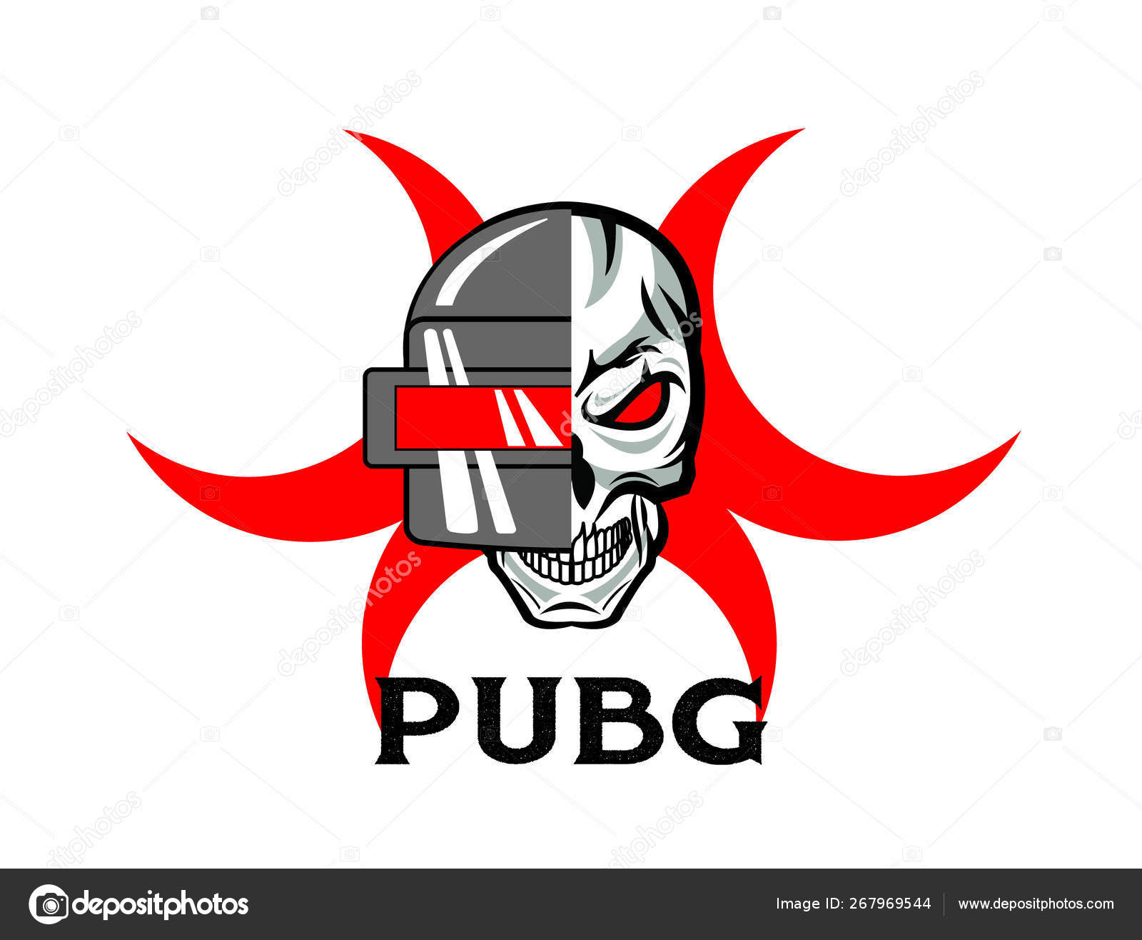 PUBG - PlayerUnknowns Battlegrounds Game. Vector helmet from  Playerunknown's Battleground. Cartoon illustration Stock Vector Image by  ©Mila1717 #267969544