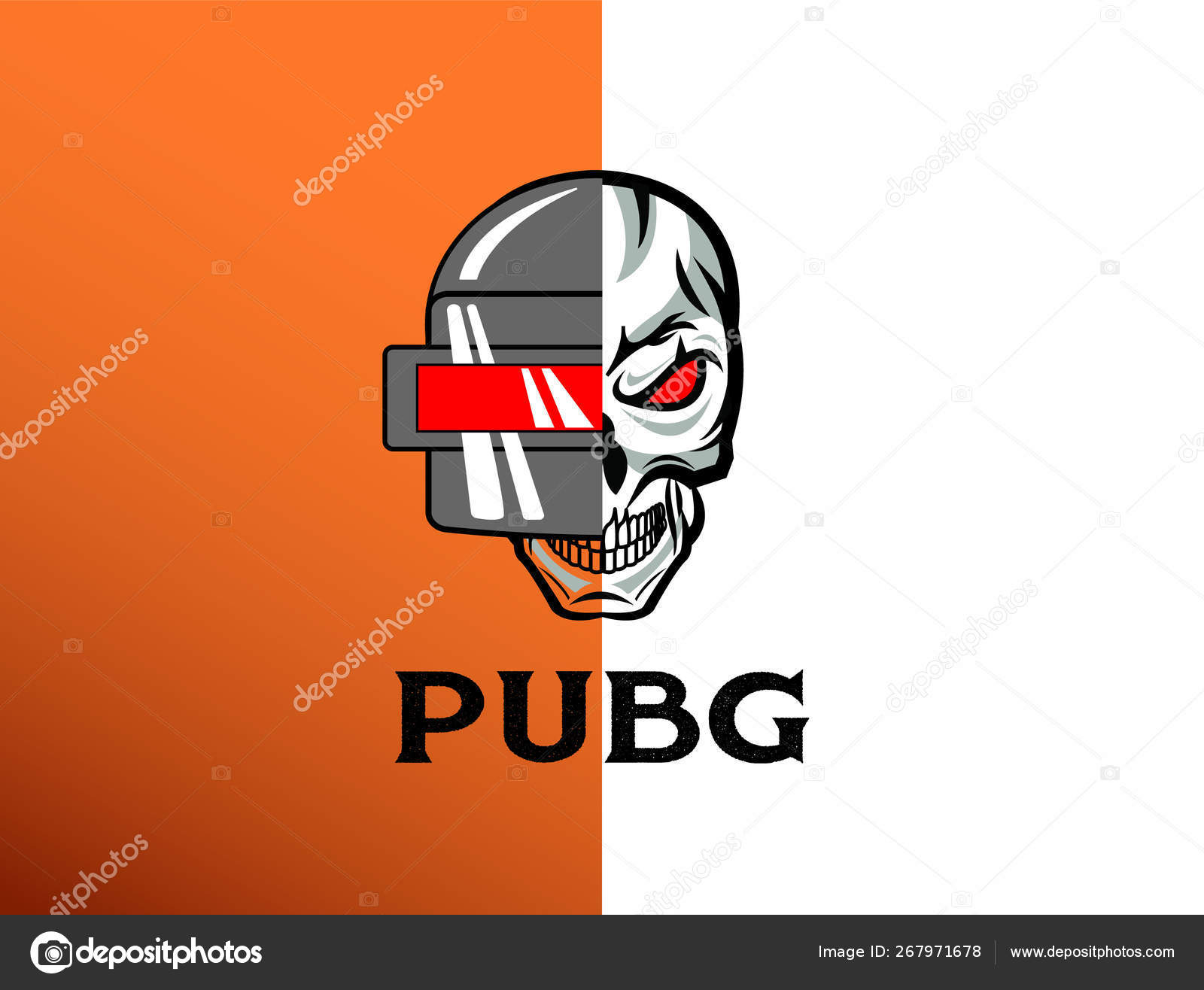 PUBG - PlayerUnknowns Battlegrounds Game. Vector helmet from  Playerunknown's Battleground. Cartoon illustration Stock Vector Image by  ©Mila1717 #267971678