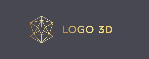 Plantilla de diseño de logotipo vectorial para negocios. Icono geométrico vectorial. Logo de estilo lineal . — Vector de stock