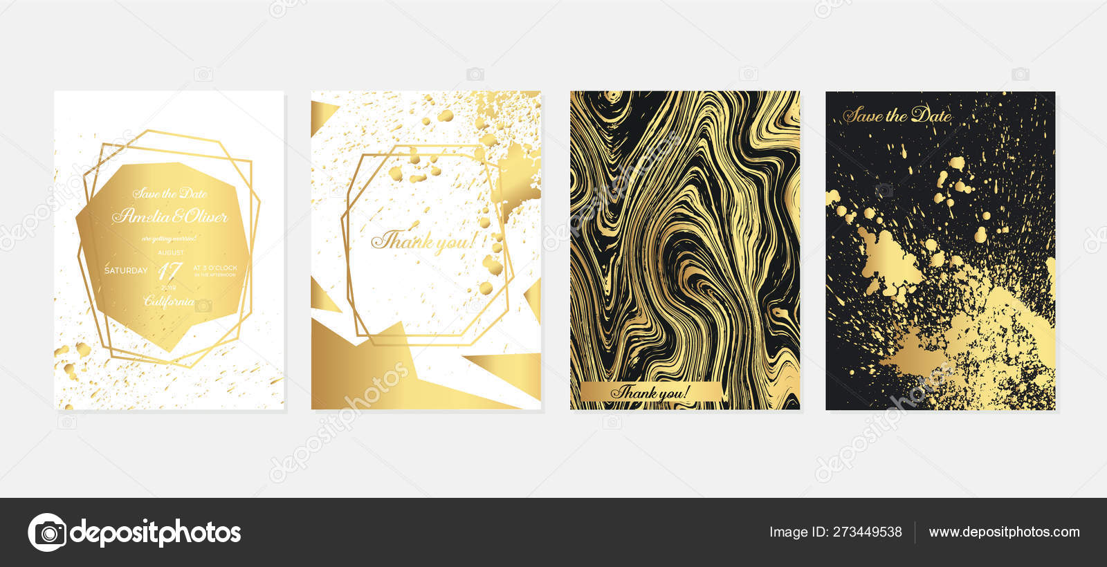 Luxury Wedding Invitation Cards With Gold Pattern Vector Design Royalty Free Cliparts Vectors And Stock Illustration Image 109841078