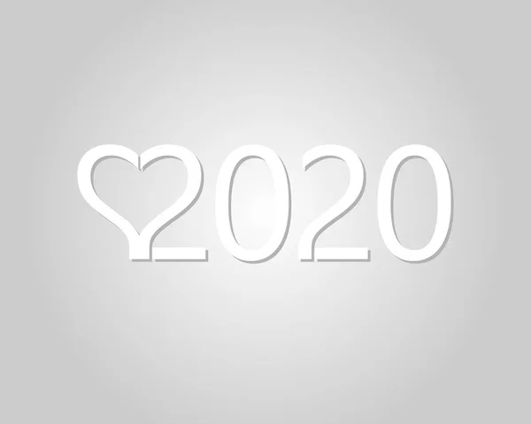 새해 복 야 2020. 현대 2020 텍스트 디자인.벡터 새해 그림. — 스톡 벡터