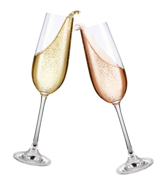 Champagne glasses making toast — Stock Photo, Image