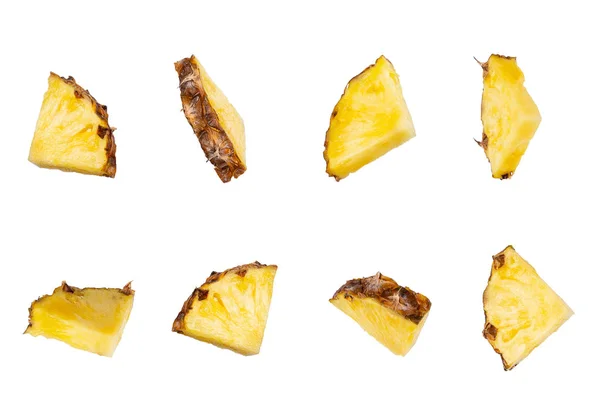 Ananas dilimleri kümesi — Stok fotoğraf