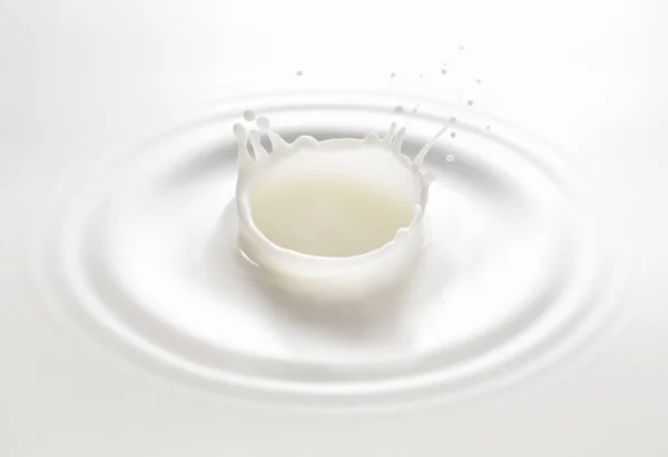 Milch oder weiße Flüssigkeit Spritzer — Stockfoto