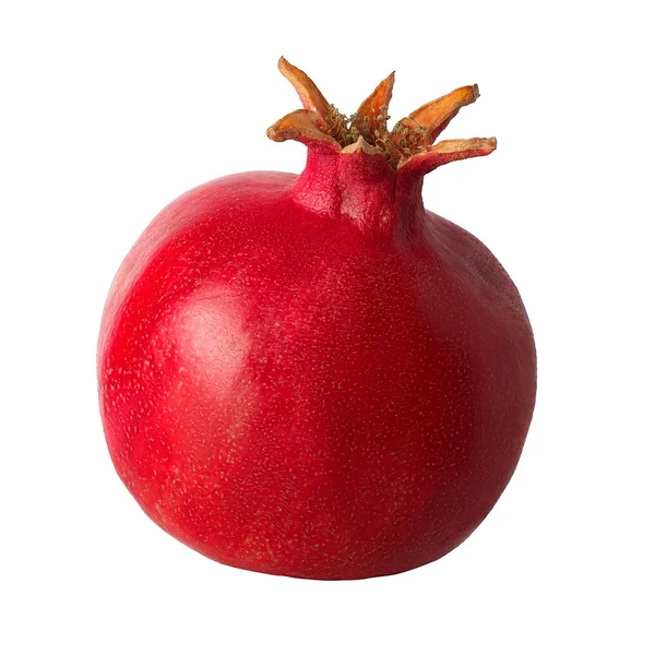 Ganzer Granatapfel isoliert auf weiß — Stockfoto