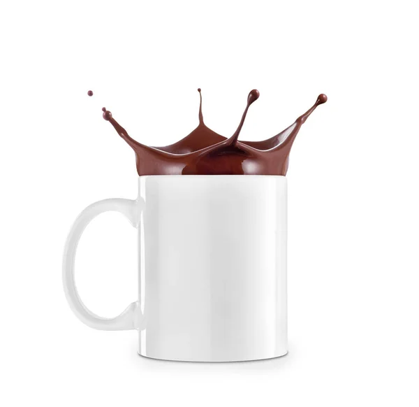 Heiße Schokolade oder Kakao im Becher — Stockfoto