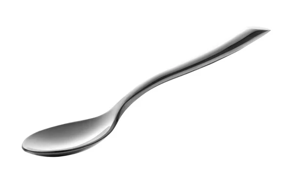 One chrome tea spoon — Stock Photo, Image