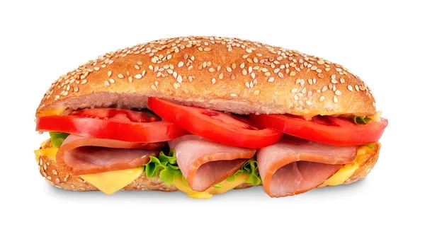 Sandwich con jamón — Foto de Stock