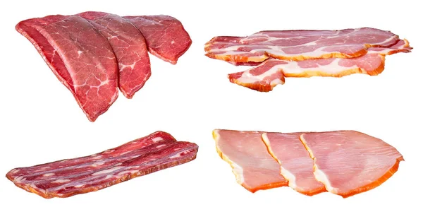 Набор мяса холодного копчения — стоковое фото