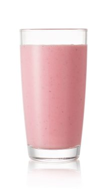 Bardakta çilekli smoothie