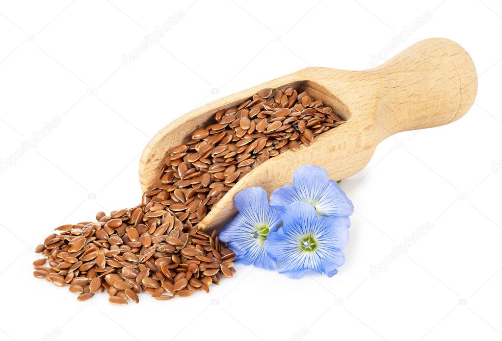 flax seeds in scoop