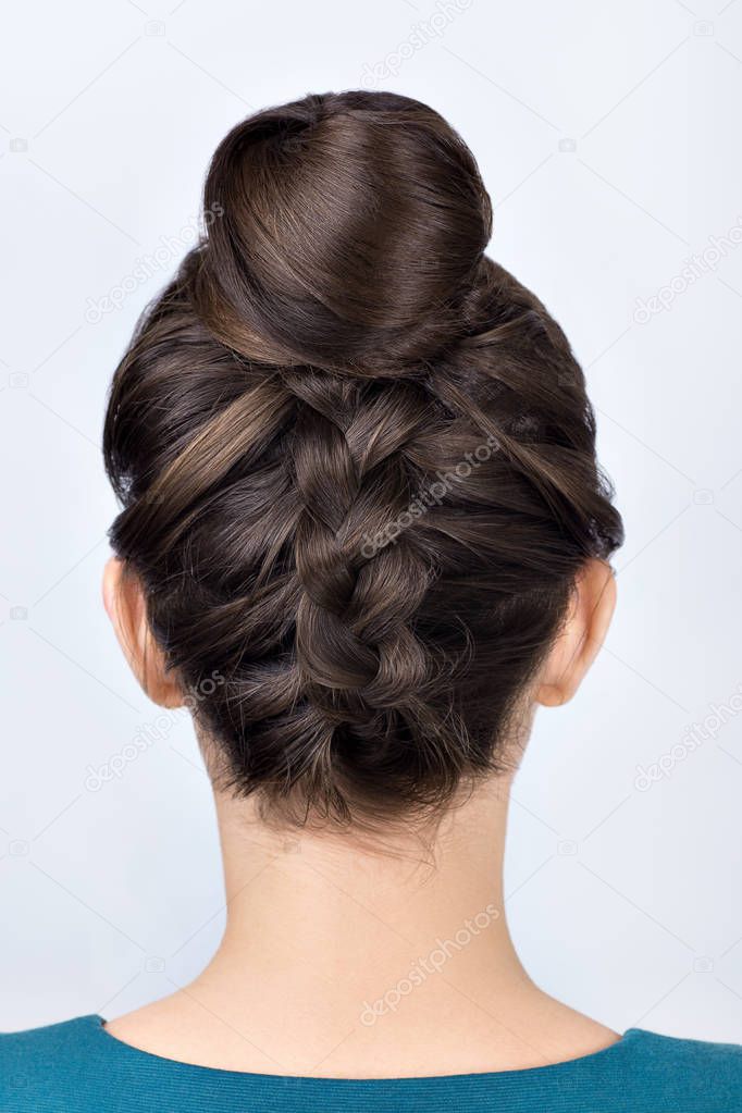 hairstyle braid bun