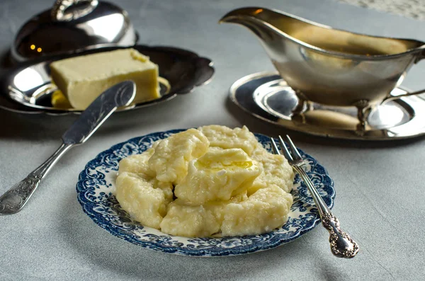 Heta Lat Dumplings Med Smör Fruktkvark Traditionell Rysk Maträtt Dumplings — Stockfoto