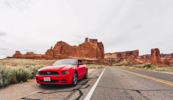 Bonneville Utah Usa Juni 2015 Foto Ford Mustang Convertible 2012 — Stockfoto