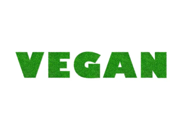 Obrázek Vegan Slovo Vzorem Zelené Trávy Koncept Zprávy Ekolog Zachránit — Stock fotografie