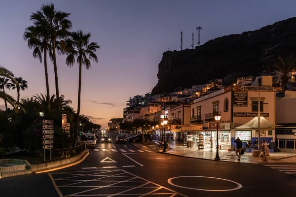 Pohled Západu Slunce Město Puerto Mogan Gran Canaria Španělsko — Stock fotografie